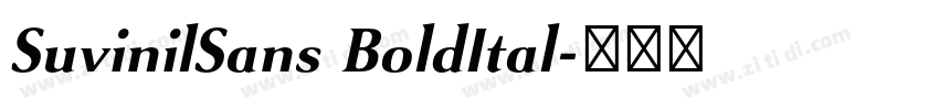 SuvinilSans BoldItal字体转换